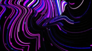 Vibrant Neon Waves Abstract Wallpaper