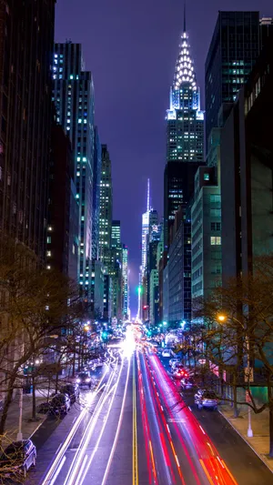 Vibrant_ Night_ Cityscape Wallpaper