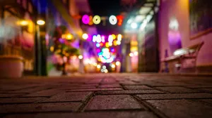 Vibrant_ Nightlife_ City_ Street Wallpaper