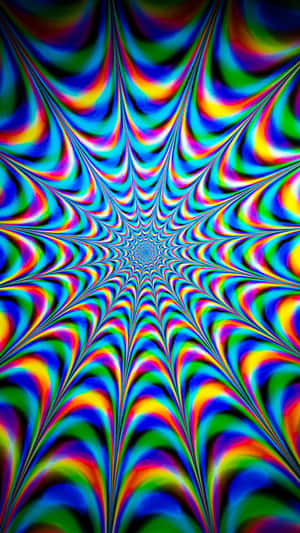 Vibrant Optical Vortex Illusion Wallpaper