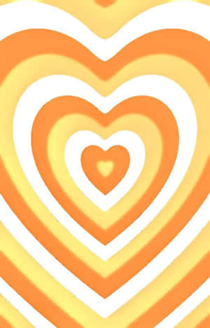 Vibrant Orange Heart Wallpaper