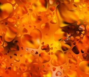 Vibrant Orange Heart On A Dark Gradient Backdrop Wallpaper