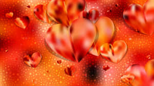 Vibrant Orange Heart Wallpaper Wallpaper