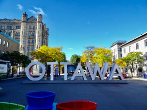 Vibrant Ottawa Sign In The Historic Byward Market Wallpaper