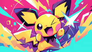 Vibrant Pikachu Power Illustration Wallpaper