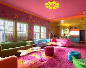 Vibrant Pink Barbie Themed Room Wallpaper