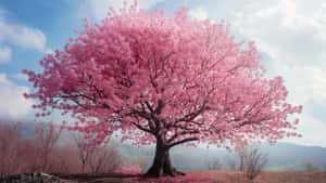 Vibrant Pink Cherry Blossom Tree4 K Wallpaper