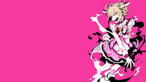 Vibrant Pink Himiko Toga Aesthetic Wallpaper