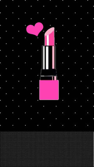 Vibrant Pink Lipstick On Display Wallpaper