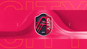 Vibrant Pink Logo Of St Louis City Sc Wallpaper