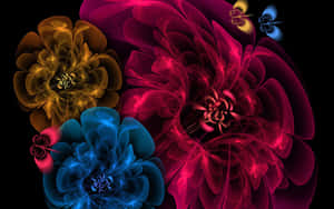 Vibrant Psychedelic Flower Explosion Wallpaper