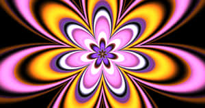 Vibrant Psychedelic Flower Explosion Wallpaper