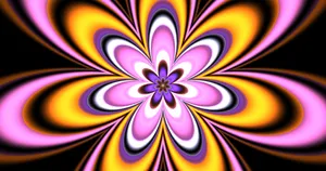 Vibrant Psychedelic Flower Explosion Wallpaper