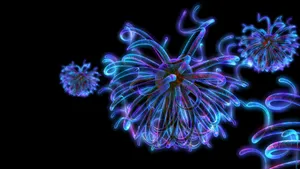 Vibrant Psychedelic Flowers In Bloom Wallpaper