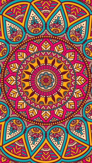 Vibrant Psychedelic Flowers Unleashing A World Of Colors Wallpaper