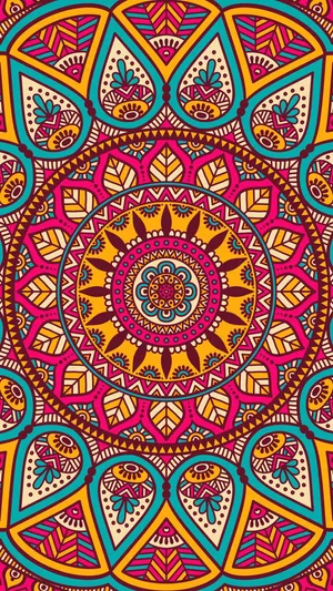 Vibrant Psychedelic Flowers Unleashing A World Of Colors Wallpaper