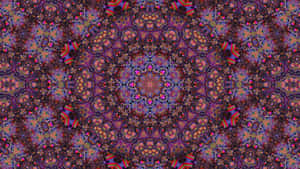 Vibrant Psychedelic Fractal Art Wallpaper