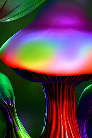 Vibrant_ Psychedelic_ Mushroom_ Art Wallpaper