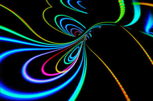 Vibrant Psychedelic Neon Lights Display Wallpaper