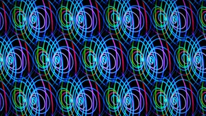 Vibrant Psychedelic Neon Lights Display Wallpaper