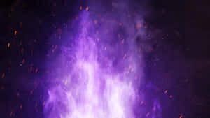 Vibrant Purple Flame Energy Wallpaper
