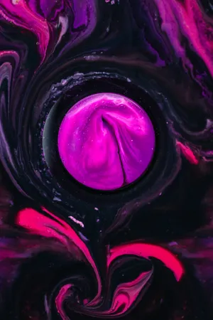 Vibrant Purple Ink Swirls Wallpaper