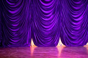Vibrant Purple Theater Curtains Wallpaper