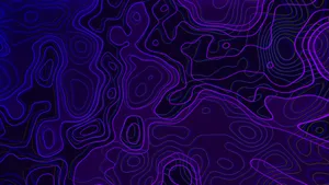 Vibrant_ Purple_ Topographic_ Waves Wallpaper