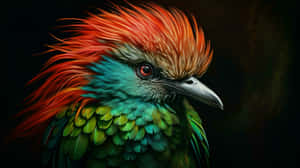 Vibrant Quetzal Portrait Wallpaper