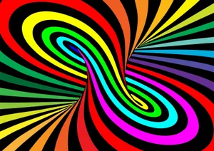 Vibrant Rainbow Swirl Illusion Wallpaper
