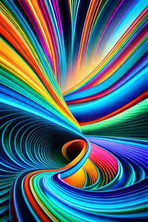 Vibrant Rainbow Swirl Illusion Wallpaper