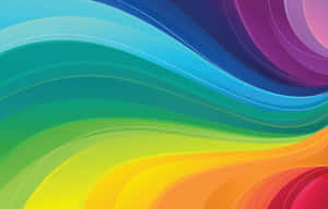 Vibrant_ Rainbow_ Waves_ Abstract Wallpaper