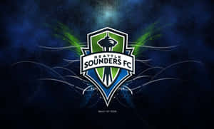 Vibrant Rave Green Seattle Sounders Fc Logo Wallpaper