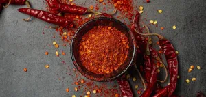 Vibrant Red Chili Powder Wallpaper