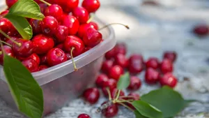 Vibrant Red Fruit Plate Wallpaper