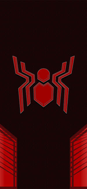 Vibrant Red Spider-man Logo Wallpaper