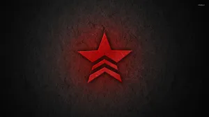 Vibrant Red Star, Symbol Of Renegade Wallpaper