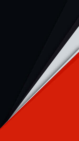 Vibrant Red, White And Black Abstract Wallpaper