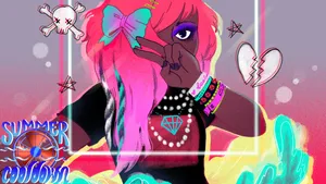 Vibrant_ Scene_ Kid_ Illustration Wallpaper