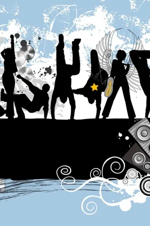 Vibrant Silhouette Of A Dancer In Vital Motion Wallpaper