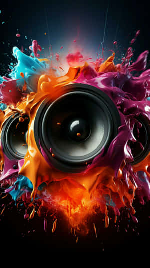 Vibrant Sound Wave Explosion Wallpaper