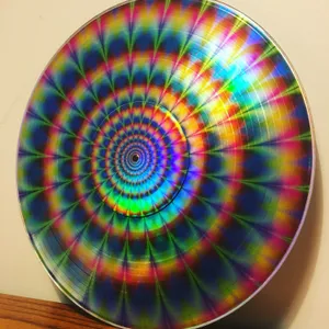 Vibrant Spectrum Illusion Disc Wallpaper