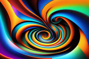 Vibrant Spiral Illusion Wallpaper