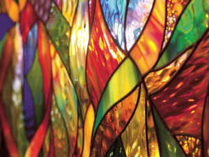 Vibrant Stained Glass Artistry Wallpaper