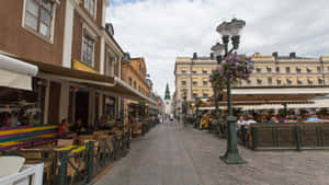 Vibrant Sunset Over Linköping City, Sweden Wallpaper