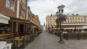 Vibrant Sunset Over Linköping City, Sweden Wallpaper