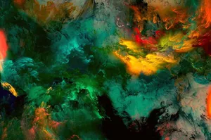 Vibrant Sunset Over Rocky Cliffs Wallpaper