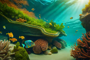 Vibrant_ Underwater_ Scene Wallpaper