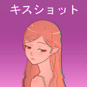 Vibrant Vaporwave Anime Representation Of Shinobu Oshino Wallpaper