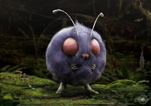 Vibrant Venonat - The Charming Puffy Pokemon Wallpaper